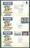 NZ AUSTRALIA - 1973 - FFC - FIRST FLIGHT - PAGO PAGO RARATONGA NANDI PAPEETE AUCKLAND - 8 ENVELOPPES - Lot 18774 - Primeros Vuelos