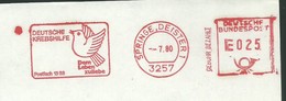 CUT EMA AFS METER STAMP FREISTEMPEL - Germany Springe Deister 1980 Krebshilfe BIRD OISEAUX - Annullamenti & A. Meccaniche (pubblicitarie)