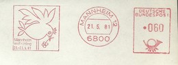 CUT EMA AFS METER STAMP FREISTEMPEL - Germany Springe Deister 1981 MANHEIM IN FRUHLING  BIRD OISEAUX - Afstempelingen & Vlagstempels
