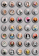 35 X Blondie Band-Deborah Harry Music Fan ART BADGE BUTTON PIN SET 2 (1inch/25mm Diameter) - Musique