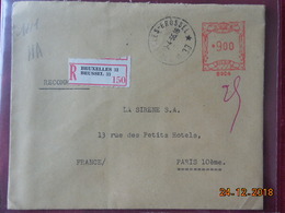 Lettre De Belgique De 1956 Pour Paris En Recommandé - Otros & Sin Clasificación