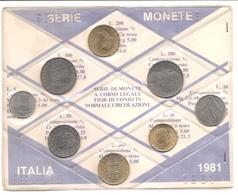 Italia - Serie Di Monete A Corso Legale Fior Di Conio In Normale Circolazione - 1981 - Nieuwe Sets & Proefsets