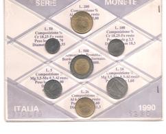 Italia - Serie Di Monete A Corso Legale Fior Di Conio In Normale Circolazione - 1990 - Nieuwe Sets & Proefsets