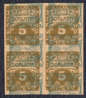 Czechoslovakia 1919 Definitive, Block Of 4, Proof - Essais & Réimpressions