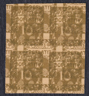 Czechoslovakia 1919 Definitive, Block Of 4, Proof - Probe- Und Nachdrucke