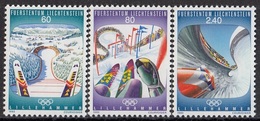 LIECHTENSTEIN 1076-1078,unused - Winter 1994: Lillehammer