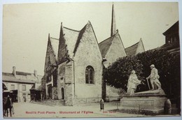 MONUMENT ET ÉGLISE - NEUILLÉ PONT - PIERRE - Neuillé-Pont-Pierre