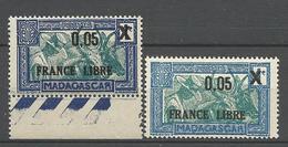 MADAGASCAR N° 240 Et 240 Centre Et Cadre Clair  NEUF** LUXE  SANS CHARNIERE  / MNH - Unused Stamps