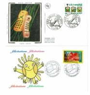 2000 - 2 Env FDC - 40eme Anniversaire De SOS AMITIE + FELICITATIONS - Tp N° 3308-3356 - - 2000-2009