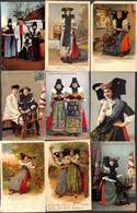 Lot 9 Postcards Schaumburg Lippische Landes Tracht - Minden - Bad Nenndorf - Costumi