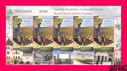 MOLDOVA 2018 Nature Flora Fruits Grape Vineyard Viniculture World Capital Of Wine Tourism M-s Mi Klb.1061 Sc997 MNH - Wein & Alkohol