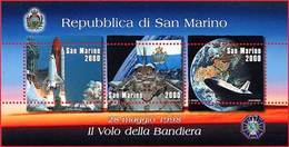 74691) SAN MARINO- Bandiera Di San Marino Nello Spazio - BLOCCO FOGLIETTO - 28 Maggio 1998.-MNH**- - Markenheftchen