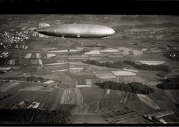 ! Luftschiff Graf Zeppelin, Luftbild 1938, DIRIGEABLE, Moderner Abzug, Nr. 38510, Format 17,8 X 12,7 Cm - Zeppeline