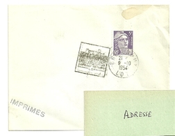 LOT - Dépt N° 46 = BRETENOUX 1954 =  FLAMME ENTIERE = DAGUIN  Illustrée ' CHATEAU CASTELNAU ' - Mechanical Postmarks (Other)