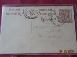 Entier Postal De Jaipur De 1948 - Jaipur