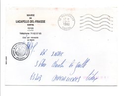 LETTRE DE MAIRIE DE LACAPELLE-DEL-FRAISSE CANTAL 1992 - 1961-....