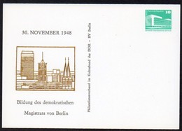 DDR  1988 Sonderpostkarte : Bildung Des Demokratischen Magistrats Von Berlin  1948;  Ungebraucht/ Not Used - Postales Privados - Nuevos
