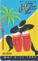 TARJETA DE SANTA LUCIA DE JAZZ DEL AÑO 1997 EC$20  ( 147CSLE) - St. Lucia