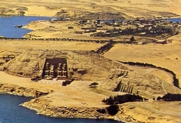 Abu Simbel - Aerial View Of The Temples - Formato Grande Viaggiata – E 9 - Temples D'Abou Simbel