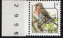 PIA-BEL-1986-96 : Preannul -Sizerin Flammé :  - Francobollo Yv 2457 Sovrastampato - (COB PRE V817 WG) - Tipo 1986-96 (Uccelli)