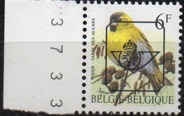 PIA-BEL-1986-96 : Preannul -  Uccello : Lucherino :  - Francobollo Yv 2664 Sovrastampato (COB Prean V828 Nov - Typografisch 1986-96 (Vogels)