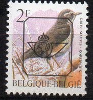 PIA-BEL-1986-96 : Preannul -  Uccello : Grive Mauvis :  - Francobollo Yv 2646 Sovrastampato (COB Prean V819 WG - Typografisch 1986-96 (Vogels)