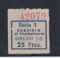 BARCELONA.  EDIFIL 73 *  SUBSIDIO AL COMBATIENTE. - Emisiones Nacionalistas