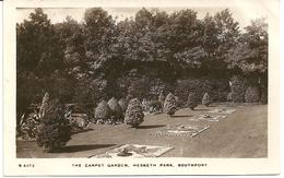 REAL PHOTOGRAPHIC POSTCARD - THE CARPET GARDEN HESKETH PARK SOUTHPORT - LANCS - Southport