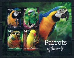 Bloc Sheet Oiseaux Perroquets Birds Parrots  Neuf MNH ** Antigua 2014 - Perroquets & Tropicaux