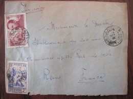 Cote D'Ivoire France 1938 Lettre Enveloppe Cover Ivory Coast Abidjan Reims Colonies AOF Par Avion Air Mail - Brieven En Documenten