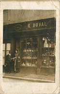 CARTE PHOTO A Identifier  COMMERCE R. DUVAL  Chaudronerie étamage Ferblanterie   (cantal ? ) - Photos