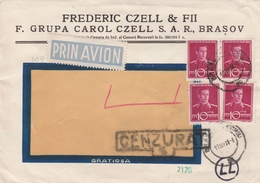 Roumanie Lettre Par Avion Censurée - Postmark Collection