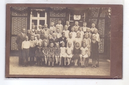 3031  AHLDEN, Hartphoto 16,5 X 10,5 Cm, Schulklasse 1930 Mit Lehrer, Photograph Karl Küker - Fallingbostel