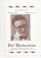 Programme ,VERRUE ,Vienne , 4 Pages, NUIT MONTMARTROISE ,1957, 2 Scans ,  Frais Fr 1.95 E - Programmi