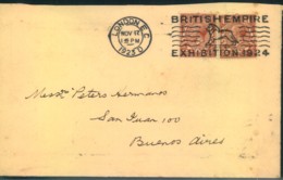 1923, Cover "BRITISH EMPIRE EXHIBITION 1924" From London To Buenos Aires - Autres & Non Classés