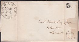 1846. 5 + LEBANON MAR 25 Penn. Dated Lebanon BankMarch 24, 1846.  () - JF301295 - …-1845 Prefilatelia