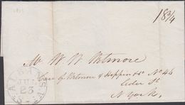 1833. St. ALBANS VI JUL 23 + 18 3/4. To New York 22 July 1833.  () - JF301329 - …-1845 Vorphilatelie