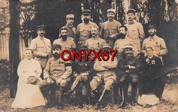 Carte Photo Militaire Français LYON (Rhône) Convalescence Hôpital Infirmière Croix Rouge Soldat Décoration Brassard Noir - Otros & Sin Clasificación