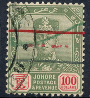 JOHORE MALAYA 1922 Sultan $100 RARE - Johore