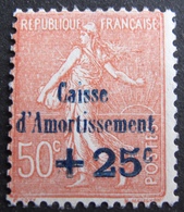 R1680/327 - 1928 - TYPE SEMEUSE - CAISSE D'AMORTISSEMENT - N°250 NEUF** - Cote : 75,00 € - 1927-31 Cassa Di Ammortamento