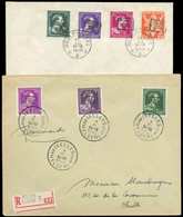 Lot De 2 Lettres Recommandées -10%; L'une Affr. N°724B/F D'IXELLES 2, La Seconde Affr. N°724K-N/P D'UCCLE 3. - TB - 1400 - 1946 -10%