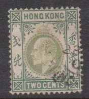 Hong Kong Scott 72 1903 King Edward,2c Gray Green,used - Usados