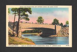 THOUSAND ISLANDS - ONTARIO - BRIDGE OVER INTERNATIONAL RIFT BETWEEN CANADA AND UNITED STATES - BY WM JUBB - Thousand Islands