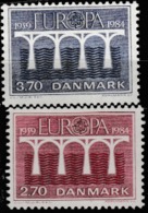 1984 UNUSED STAMP SET ON EUROPA FROM DENMARK /  25TH ANNIVERSARY OF CEPT/COMMON DESIGN- EUROPEAN COOPERATION - 1984