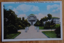 New York University - Library And Hall Of Philosophy - Université De New York City - (n°13819) - Onderwijs, Scholen En Universiteiten