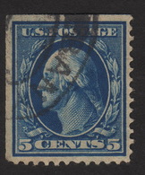 1908 US, 5c Stamp, Used, George Washington, Sc 335 - Gebruikt