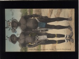 Afrique Occidentale  Sénégal Types De Mankaignes  édit. Fortier N° 1054 Couleur Scarification  Hommes En Pagne - Sénégal