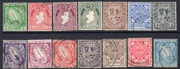 Ireland 1940-68 Definitive Set Of 14 To 1/-, Watermark E, Used, SG 111/22 - Usados