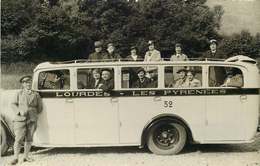 HAUTES PYRENEES  LOURDES  Autocar Excursion Touristes ( Carte Photo ) - Lourdes