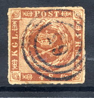 DENMARK 1863 4 Sk. Rouletted 11, Used. .  Michel 9 - Gebraucht